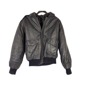 D,A,N,Y, Direct Action New York Bomber Jacket Timeless Black Soft Lamb Leather M